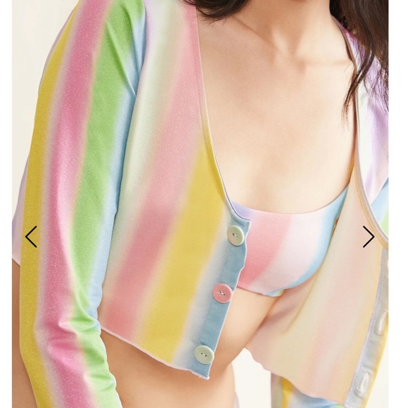 NWT Onia Layla Shimmer Crop Top - Picture 5 of 10